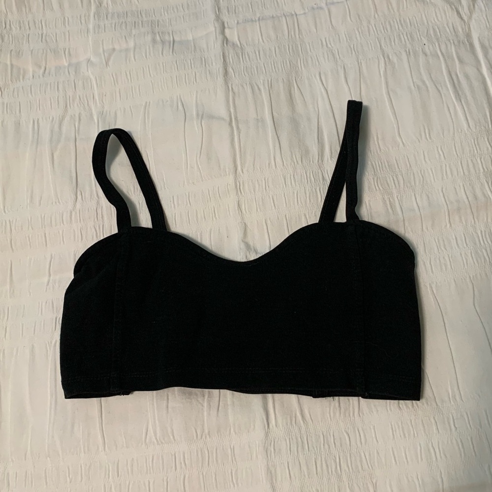 Brandy Melville black strappy bra/bandeau top